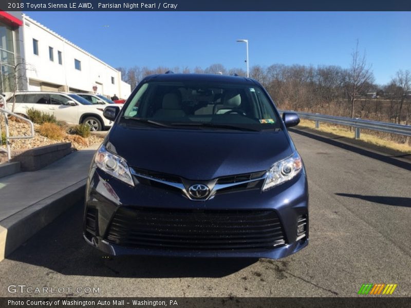 Parisian Night Pearl / Gray 2018 Toyota Sienna LE AWD