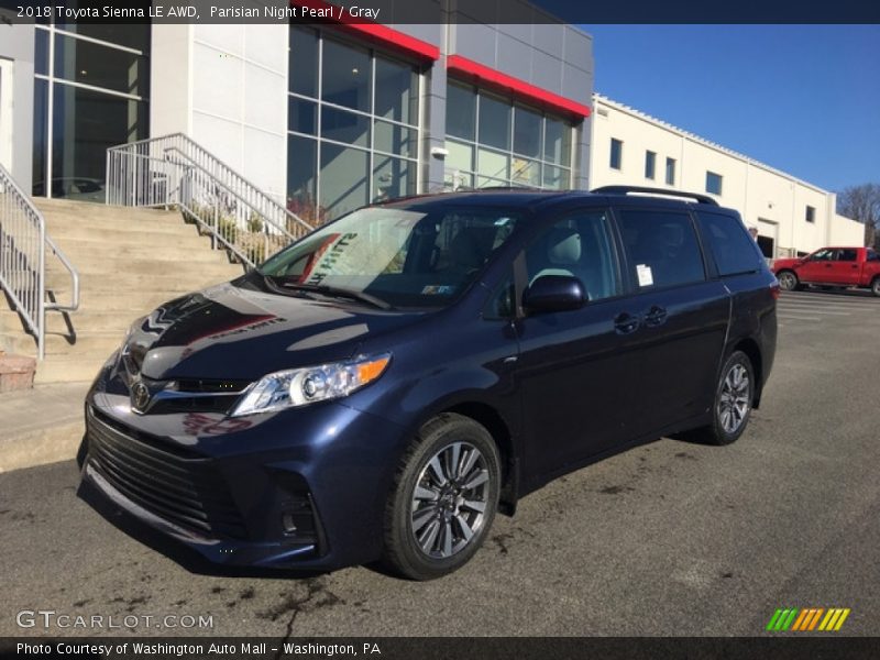 Parisian Night Pearl / Gray 2018 Toyota Sienna LE AWD