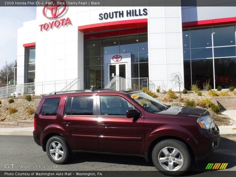 Dark Cherry Pearl / Black 2009 Honda Pilot EX-L 4WD