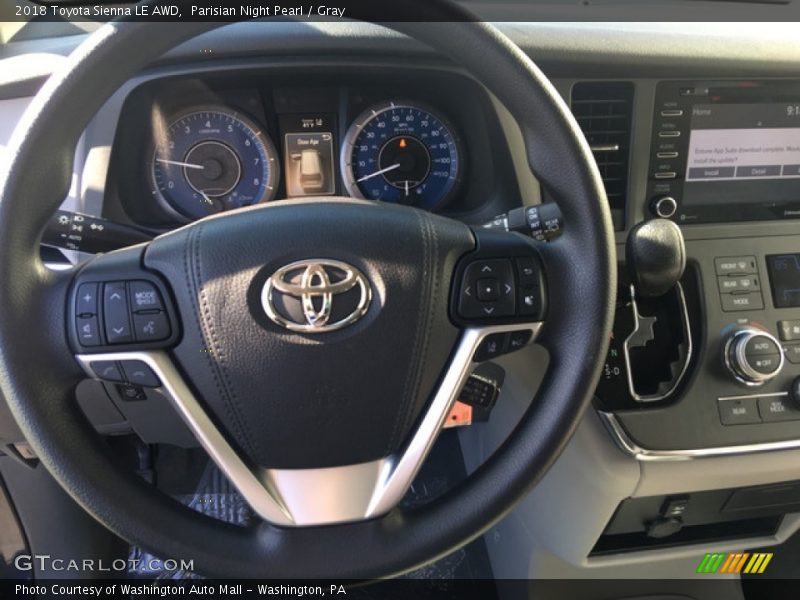 Parisian Night Pearl / Gray 2018 Toyota Sienna LE AWD