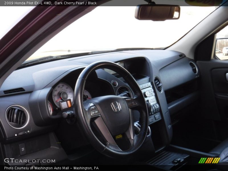 Dark Cherry Pearl / Black 2009 Honda Pilot EX-L 4WD