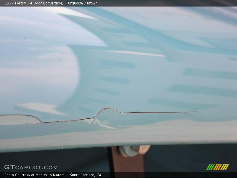 Turquoise / Brown 1937 Ford V8 4 Door Convertible