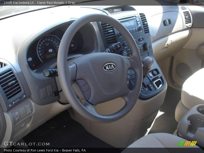 Claret Red Metallic / Gray 2008 Kia Sedona LX