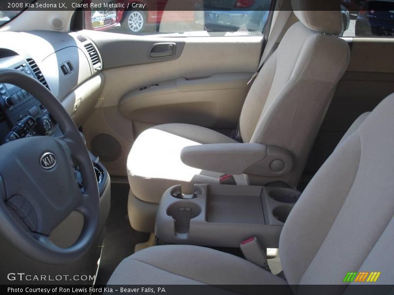 Claret Red Metallic / Gray 2008 Kia Sedona LX