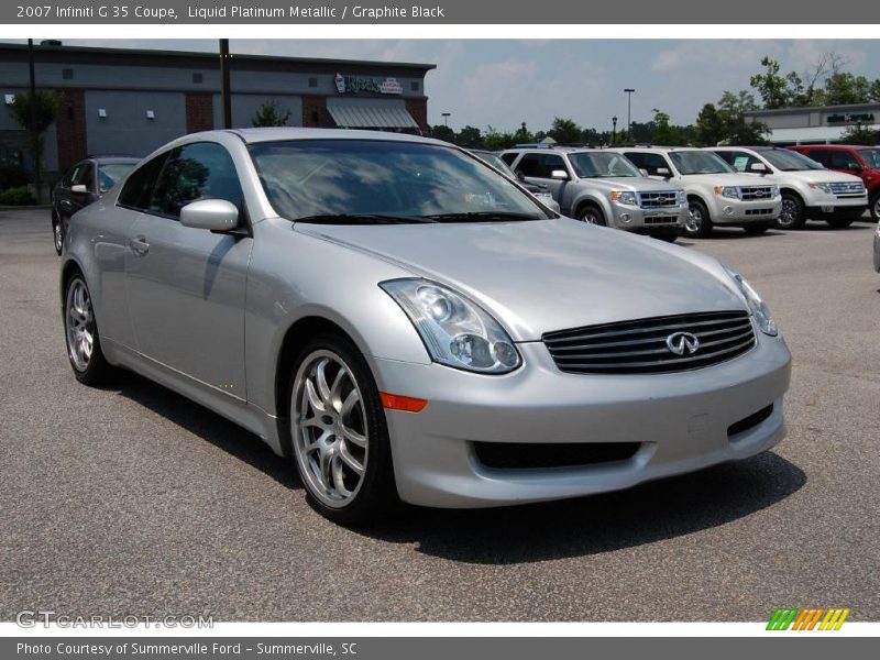 Liquid Platinum Metallic / Graphite Black 2007 Infiniti G 35 Coupe