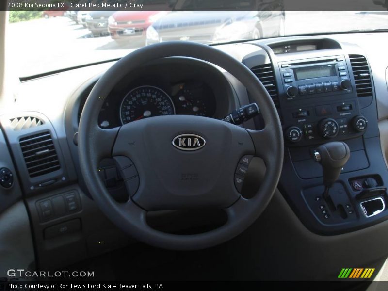Claret Red Metallic / Gray 2008 Kia Sedona LX