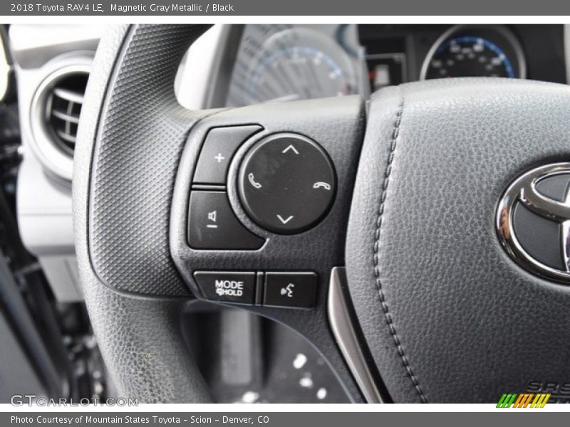 Magnetic Gray Metallic / Black 2018 Toyota RAV4 LE