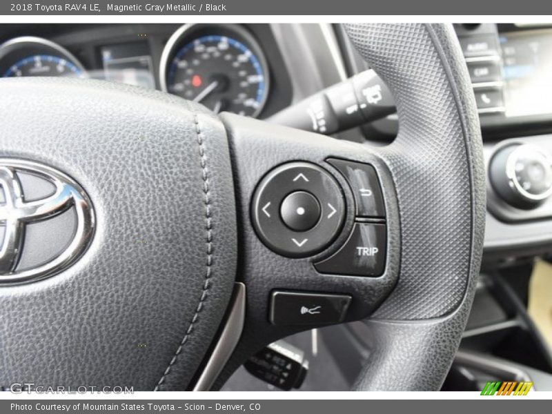 Magnetic Gray Metallic / Black 2018 Toyota RAV4 LE