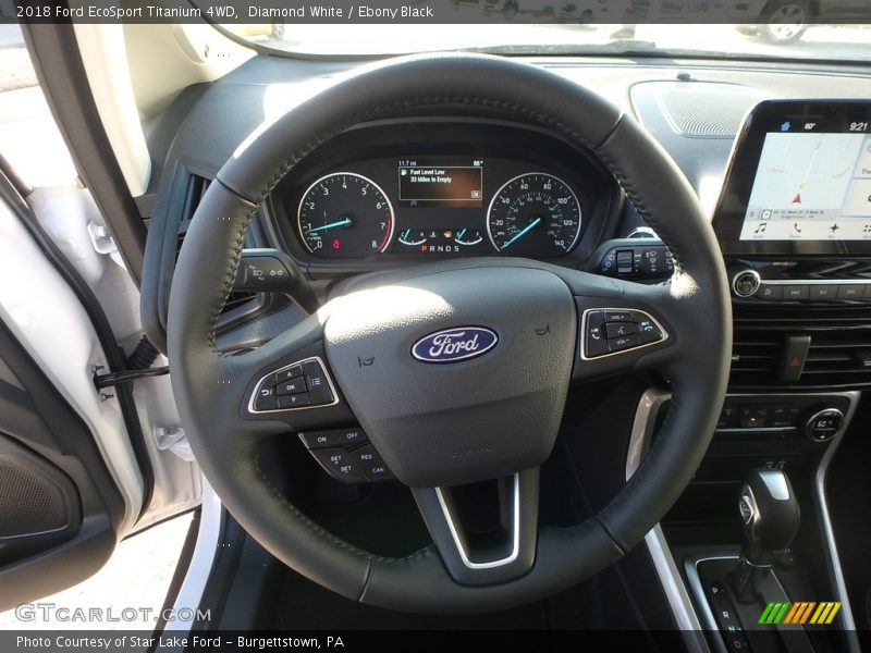 Diamond White / Ebony Black 2018 Ford EcoSport Titanium 4WD