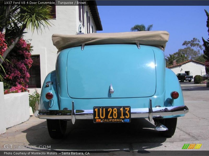 Turquoise / Brown 1937 Ford V8 4 Door Convertible