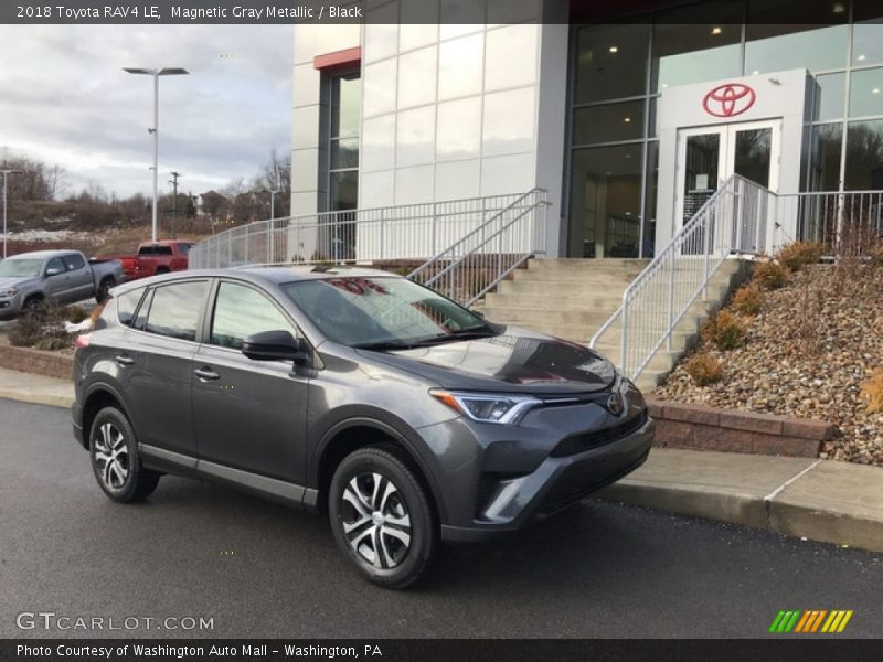 Magnetic Gray Metallic / Black 2018 Toyota RAV4 LE