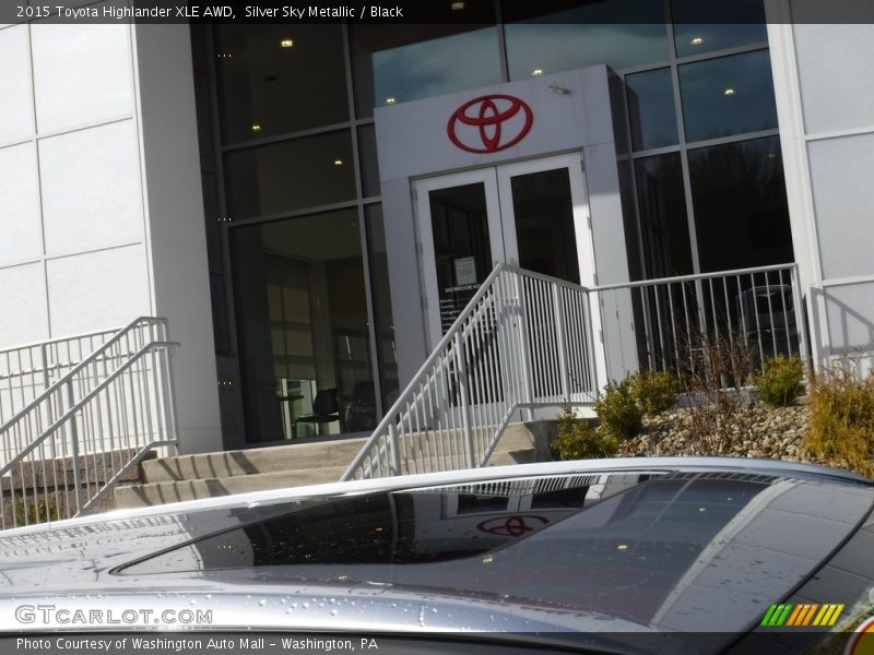 Silver Sky Metallic / Black 2015 Toyota Highlander XLE AWD