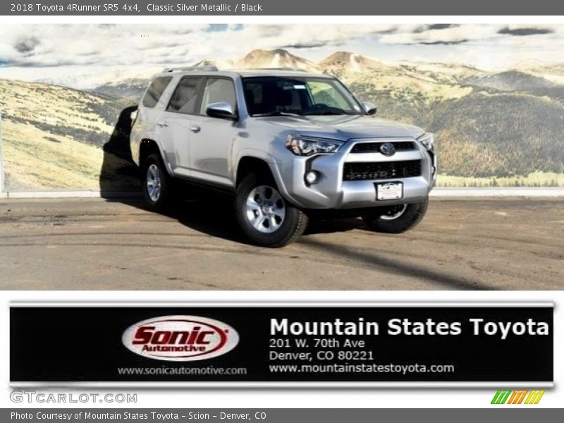 Classic Silver Metallic / Black 2018 Toyota 4Runner SR5 4x4
