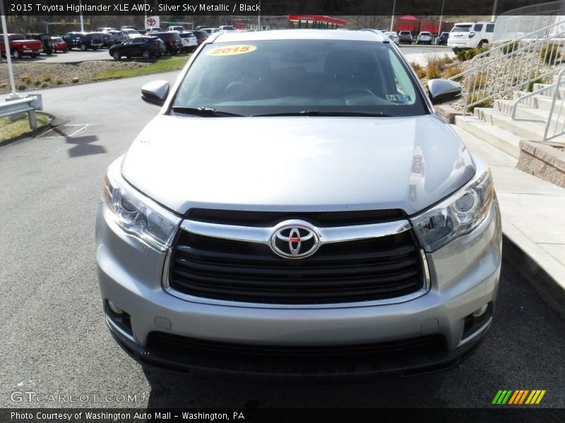 Silver Sky Metallic / Black 2015 Toyota Highlander XLE AWD
