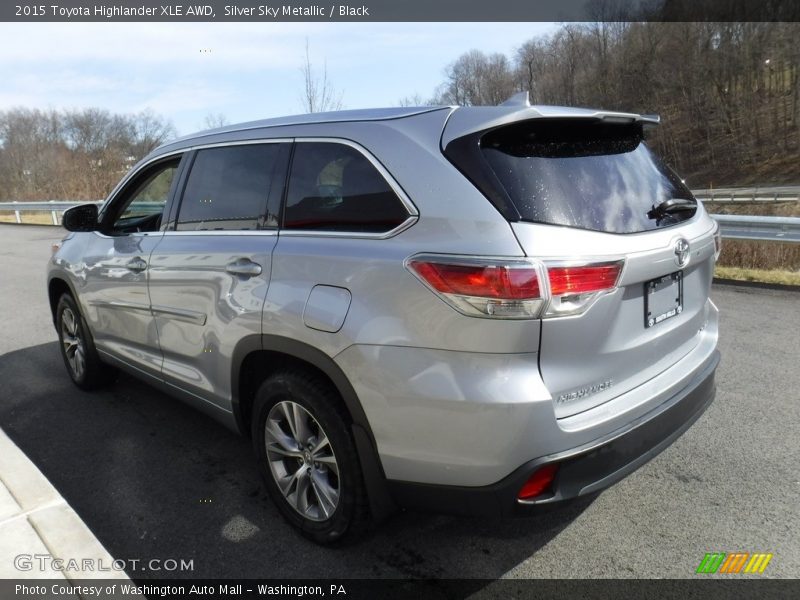 Silver Sky Metallic / Black 2015 Toyota Highlander XLE AWD