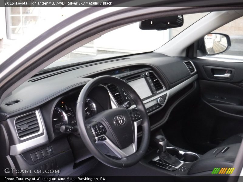 Silver Sky Metallic / Black 2015 Toyota Highlander XLE AWD