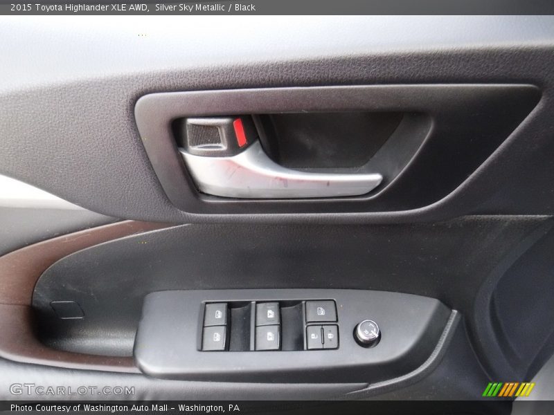Silver Sky Metallic / Black 2015 Toyota Highlander XLE AWD
