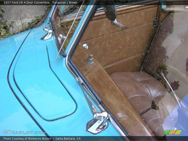Turquoise / Brown 1937 Ford V8 4 Door Convertible