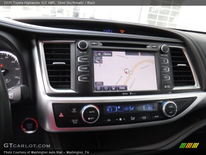 Silver Sky Metallic / Black 2015 Toyota Highlander XLE AWD