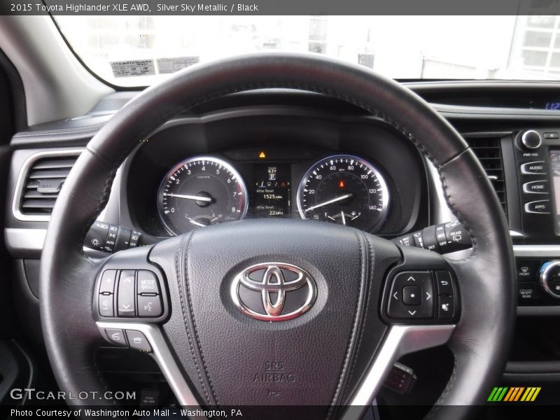 Silver Sky Metallic / Black 2015 Toyota Highlander XLE AWD