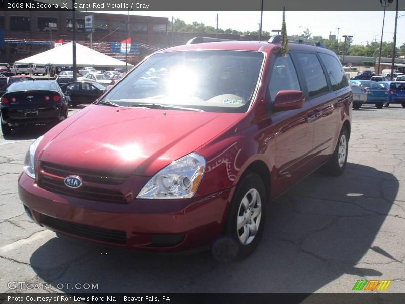 Claret Red Metallic / Gray 2008 Kia Sedona LX