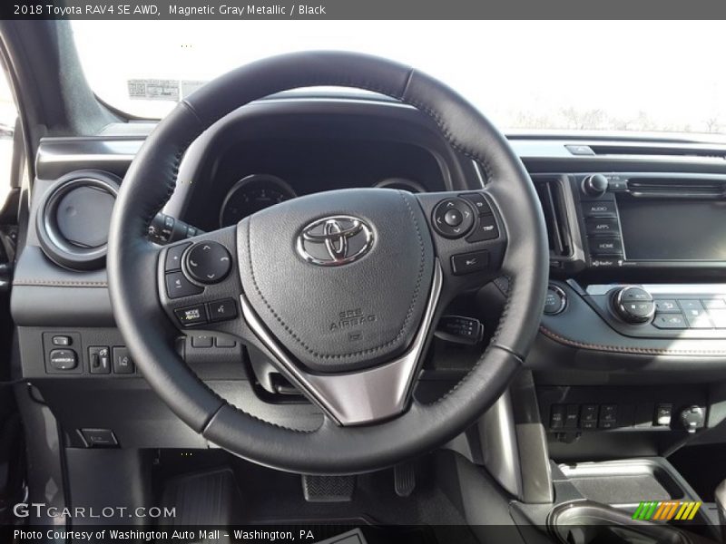Magnetic Gray Metallic / Black 2018 Toyota RAV4 SE AWD