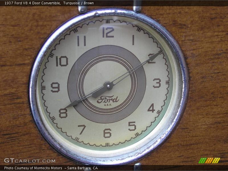 Turquoise / Brown 1937 Ford V8 4 Door Convertible