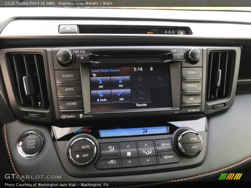 Magnetic Gray Metallic / Black 2018 Toyota RAV4 SE AWD
