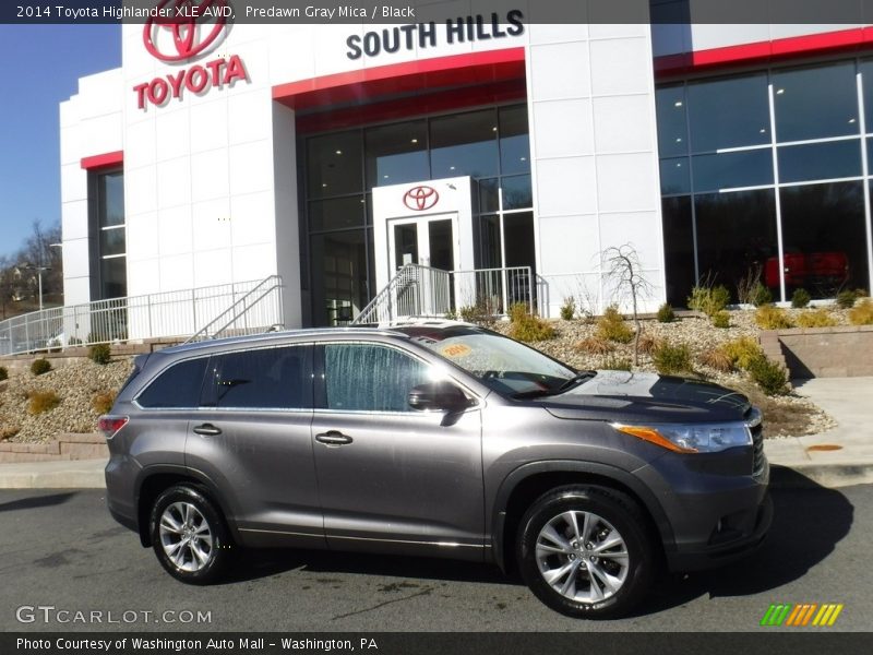 Predawn Gray Mica / Black 2014 Toyota Highlander XLE AWD