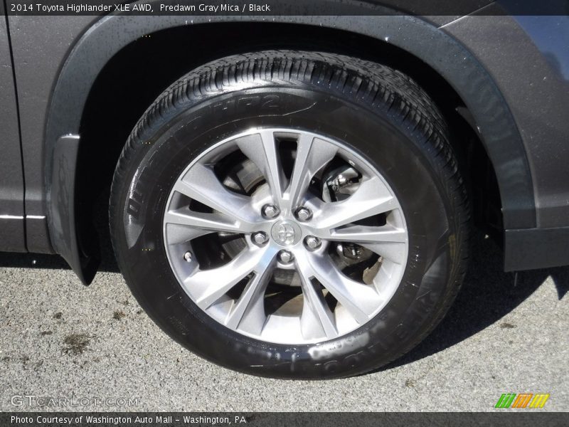 Predawn Gray Mica / Black 2014 Toyota Highlander XLE AWD