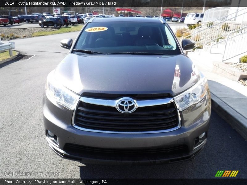 Predawn Gray Mica / Black 2014 Toyota Highlander XLE AWD