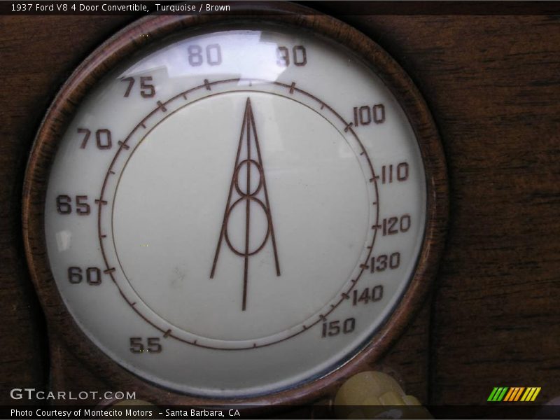 Turquoise / Brown 1937 Ford V8 4 Door Convertible