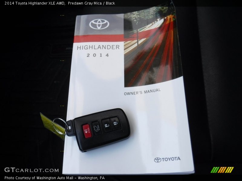 Predawn Gray Mica / Black 2014 Toyota Highlander XLE AWD