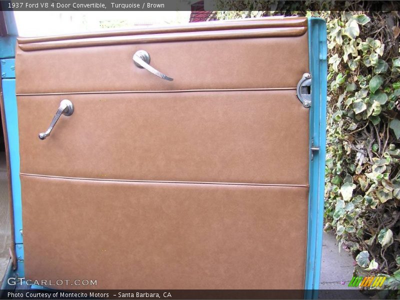 Turquoise / Brown 1937 Ford V8 4 Door Convertible
