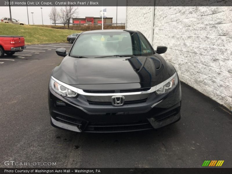 Crystal Black Pearl / Black 2018 Honda Civic LX Coupe