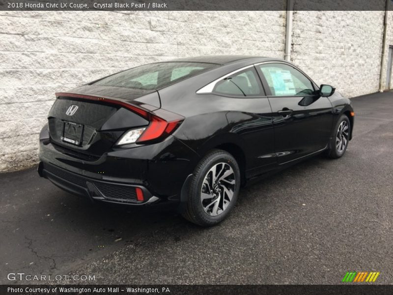 Crystal Black Pearl / Black 2018 Honda Civic LX Coupe