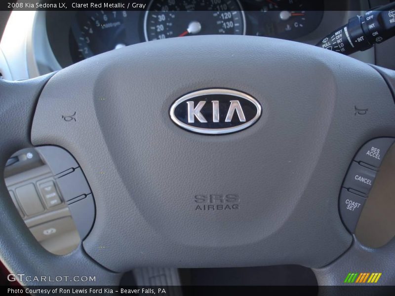 Claret Red Metallic / Gray 2008 Kia Sedona LX
