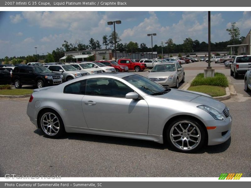 Liquid Platinum Metallic / Graphite Black 2007 Infiniti G 35 Coupe