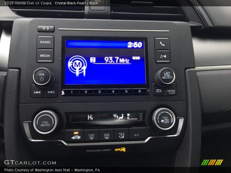 Controls of 2018 Civic LX Coupe