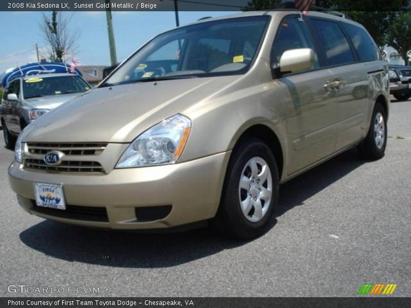 Sunset Gold Metallic / Beige 2008 Kia Sedona LX