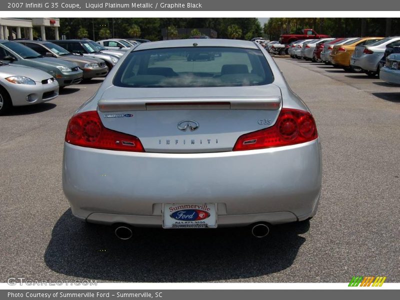 Liquid Platinum Metallic / Graphite Black 2007 Infiniti G 35 Coupe