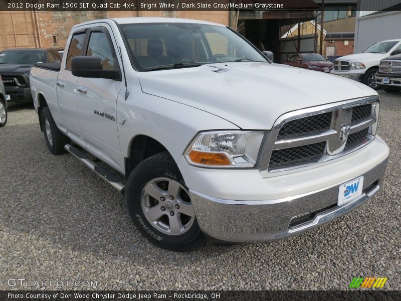Bright White / Dark Slate Gray/Medium Graystone 2012 Dodge Ram 1500 SLT Quad Cab 4x4