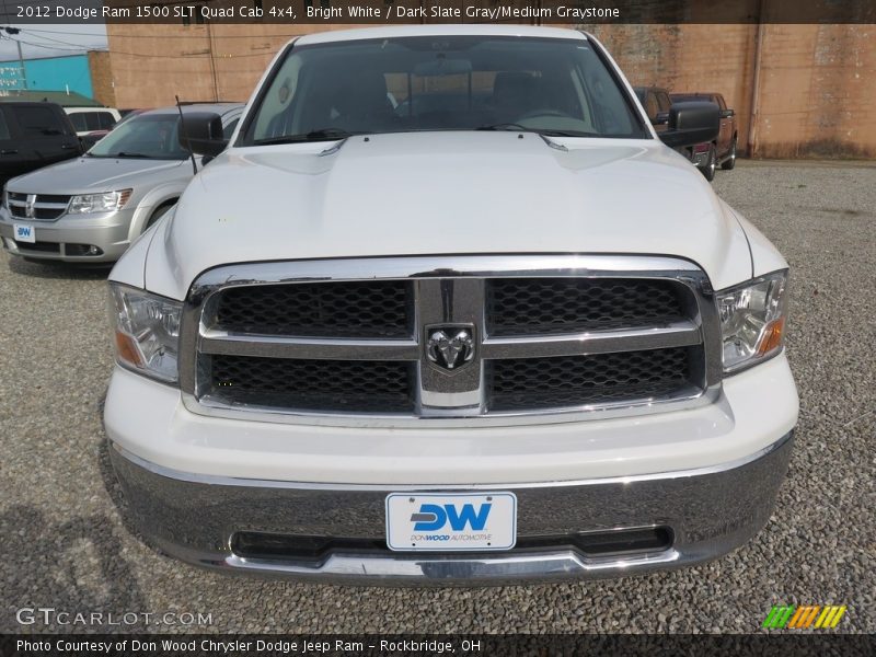 Bright White / Dark Slate Gray/Medium Graystone 2012 Dodge Ram 1500 SLT Quad Cab 4x4