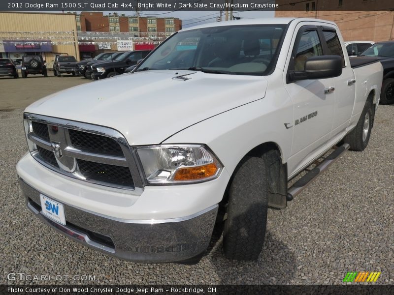 Bright White / Dark Slate Gray/Medium Graystone 2012 Dodge Ram 1500 SLT Quad Cab 4x4