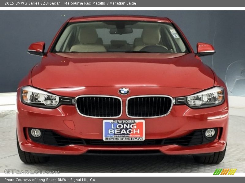 Melbourne Red Metallic / Venetian Beige 2015 BMW 3 Series 328i Sedan