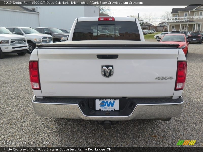 Bright White / Dark Slate Gray/Medium Graystone 2012 Dodge Ram 1500 SLT Quad Cab 4x4