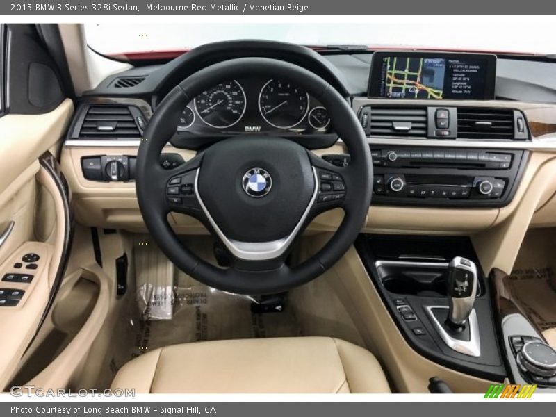 Melbourne Red Metallic / Venetian Beige 2015 BMW 3 Series 328i Sedan