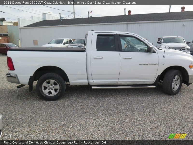 Bright White / Dark Slate Gray/Medium Graystone 2012 Dodge Ram 1500 SLT Quad Cab 4x4