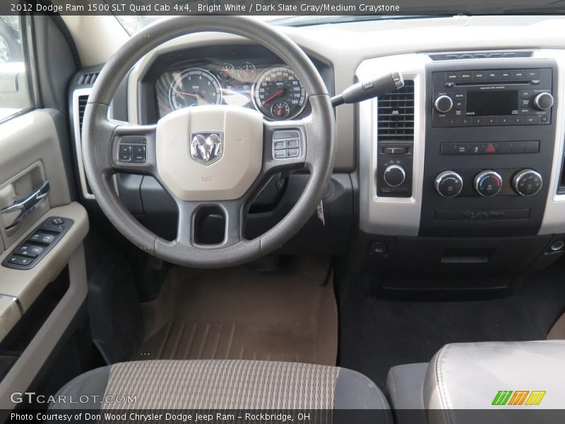 Bright White / Dark Slate Gray/Medium Graystone 2012 Dodge Ram 1500 SLT Quad Cab 4x4
