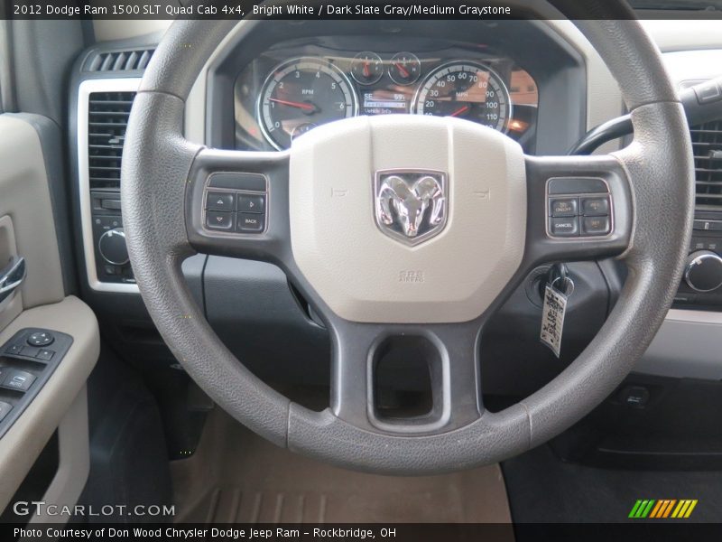 Bright White / Dark Slate Gray/Medium Graystone 2012 Dodge Ram 1500 SLT Quad Cab 4x4